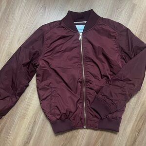 Old Navy Maroon Bomber Jacket for Women